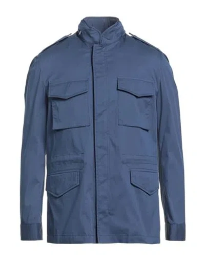 Barba Napoli Dynamic Man Jacket Navy Size 46 Cotton, Polyamide, Elastane In Blue
