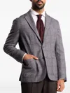 Barba Napoli Easy Checked Blazer In Gray