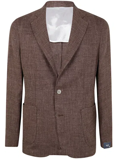 Barba Napoli Easy Single Breast Jacket In Brown
