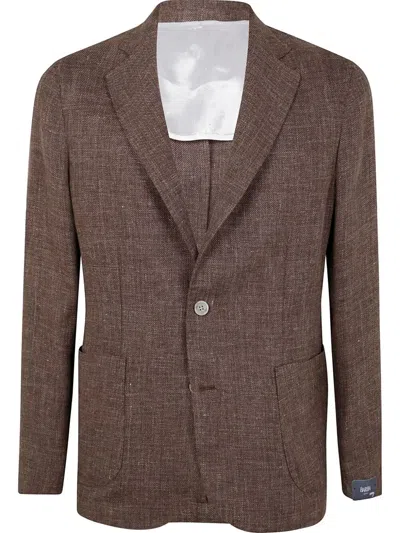 BARBA NAPOLI EASY SINGLE BREAST JACKET,EASY.48003 01  BROWN