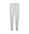 Barba Napoli Elastic Waist Casual Pants In White