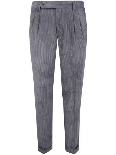 Barba Napoli "firenze" Velvet Stripes Double Pences Chino Trousers