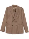 Barba Napoli Flannel Blazer In Braun