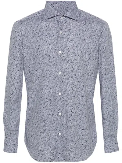 BARBA NAPOLI 花卉印花棉衬衫