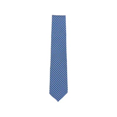 Barba Napoli Floral-pattern Tie In Blue