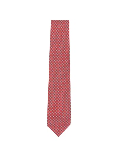 Barba Napoli Floral-pattern Tie In Purple