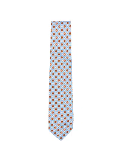 Barba Napoli Floral-print Tie In Purple