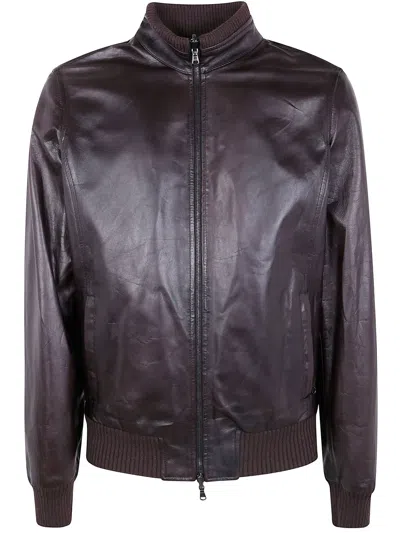 Barba Napoli "fox Reversible" Jacket In Brown
