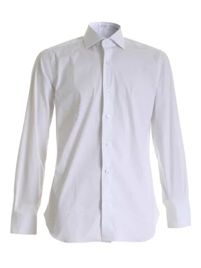 Barba Napoli French Collar Shirt In White