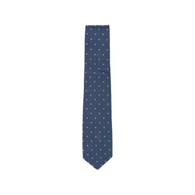Barba Napoli Geometric-pattern Tie In Blue