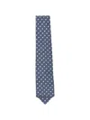 Barba Napoli Geometric-pattern Tie In Metallic
