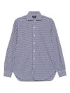 Barba Napoli Gingham-check Shirt In Blue