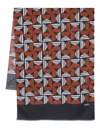 Barba Napoli Graphic-print Frayed Scarf In Blue
