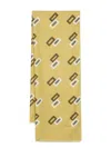 Barba Napoli Graphic-print Frayed Scarf In Green