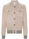 Barba Napoli Greg Suede Jacket In Neutrals