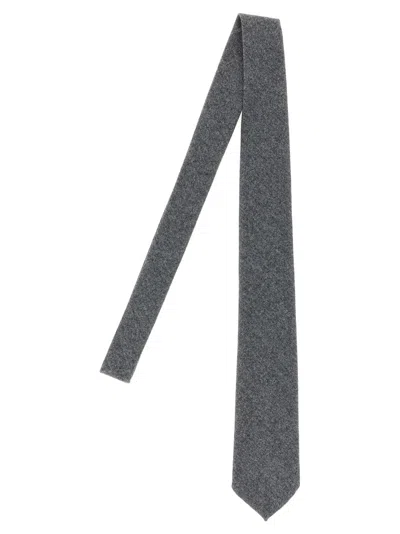 BARBA NAPOLI GREY WOOL TIE