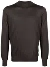 Barba Napoli High-neck Virgin-wool Jumper In Brown