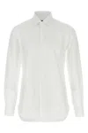 Barba Napoli Honeycomb-pattern Cotton Shirt In White