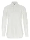Barba Napoli Honeycomb-pattern Cotton Shirt In White