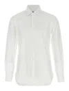Barba Napoli Honeycomb-pattern Cotton Shirt In White