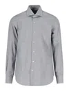 Barba Napoli Houndstooth Shirt In Grey
