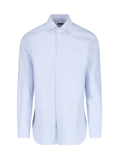 BARBA NAPOLI I' STRIPE SHIRT - LIGHT BLUE
