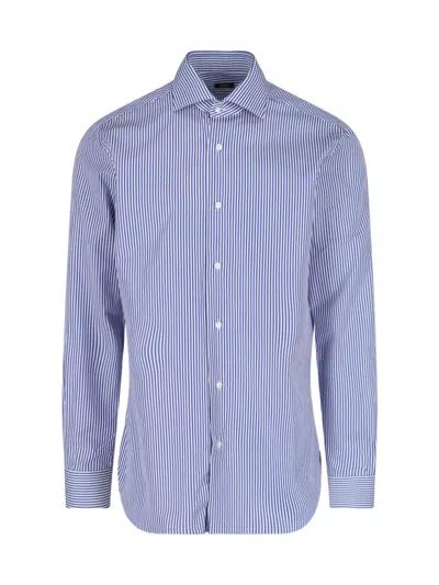 Barba Napoli I' Stripe Shirt – Blue