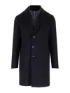 Barba Napoli Ingle-breasted Wool And Cashmere Coat In Blue