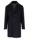 Barba Napoli Ingle-breasted Wool And Cashmere Coat In Blue