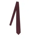 Barba Napoli Slim Pointed Tip Tie With Polka Dot Pattern In Brown