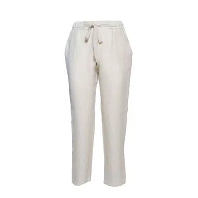 Barba Napoli Joke Straight Trousers In Beige Linen