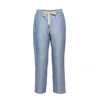 Barba Napoli Barba Joke Straight Trousers In Light Blue Linen