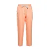 Barba Napoli Barba Joke Straight Trousers In Peach Linen