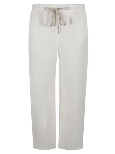 Barba Napoli Laced Track Trousers In White