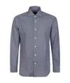 Barba Napoli Lapel Long-sleeved Shirt In Gray