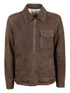 Barba Napoli Leather Zip-up Jacket In Brown