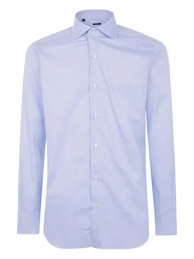 Barba Napoli Light Blue Cotton Button-down Shirt Barba