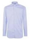 Barba Napoli Light Blue Cotton Button-down Shirt Barba In Blue