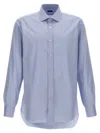 Barba Napoli Light Blue Poplin Shirt In Blue