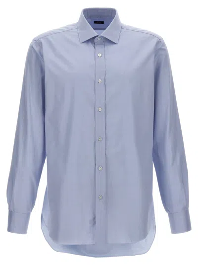 Barba Napoli Light Blue Poplin Shirt