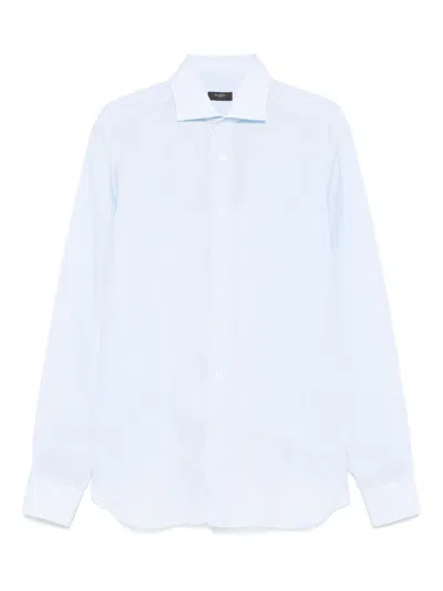 Barba Napoli Linen Shirt In Blue