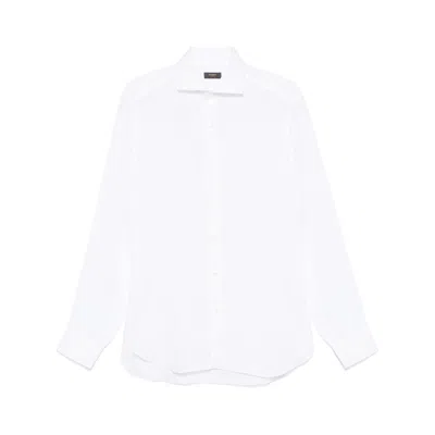 Barba Napoli Linen Shirts In White