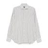 Barba Napoli Barba Brown And White Striped Shirt