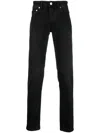 Barba Napoli Jeans Slim In Misto Cotone Con Toppa Con Logo In Black