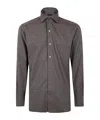 Barba Napoli Long Sleeve Button-down Shirt In Black