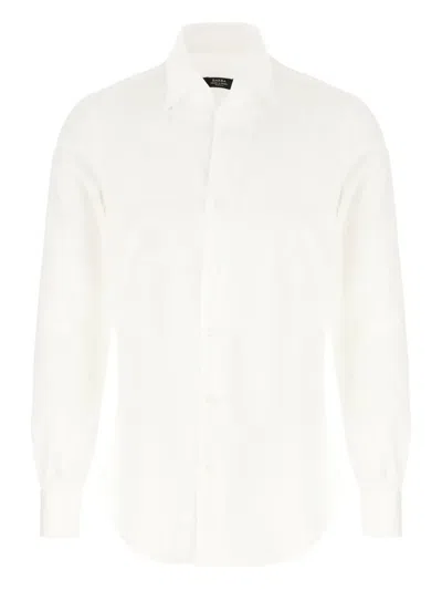 Barba Napoli Long-sleeve Button-fastening Shirt In White