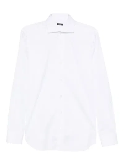 Barba Napoli Long-sleeve Button-fastening Shirt In White