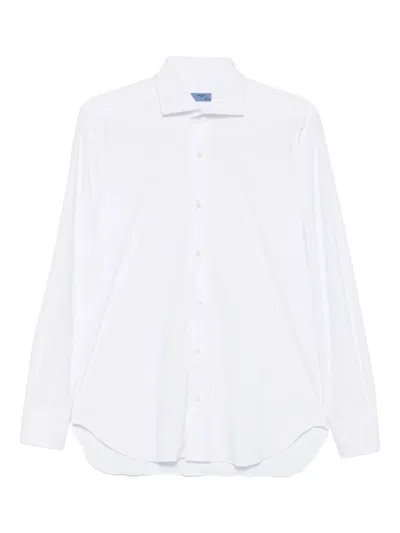 Barba Napoli Long-sleeve Cotton Shirt In White
