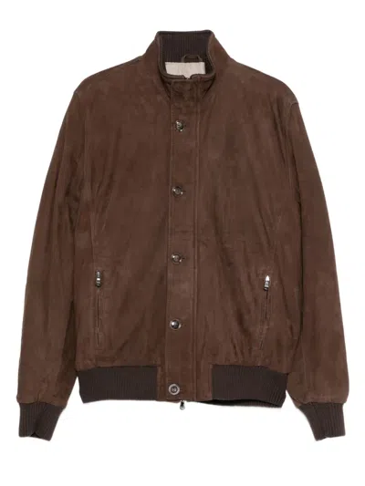 Barba Napoli Long-sleeve Jacket In Brown
