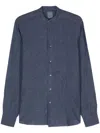 Barba Napoli Long-sleeve Linen Shirt In Blue